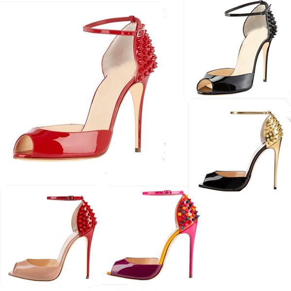 new women fashion rivets high heels dress peep toes shoes super high heel sandals spiked studded red bottom pumps casual shoes, Black
new women fashion rivets high heels dress peep toes shoes super high heel sandals spiked studded red bottom pumps casual shoes, Black