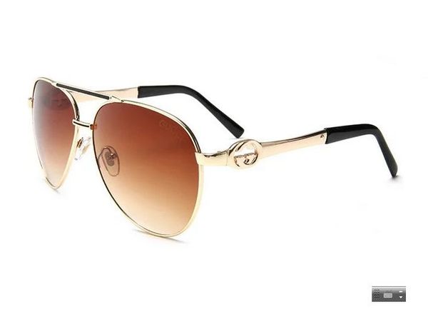 1pcs classic pilot sunglasses designer brand mens womens sun glasses eyewear gold metal grglass lenses brown cas 7443, White;black
1pcs classic pilot sunglasses designer brand mens womens sun glasses eyewear gold metal grglass lenses brown cas 7443, White;black