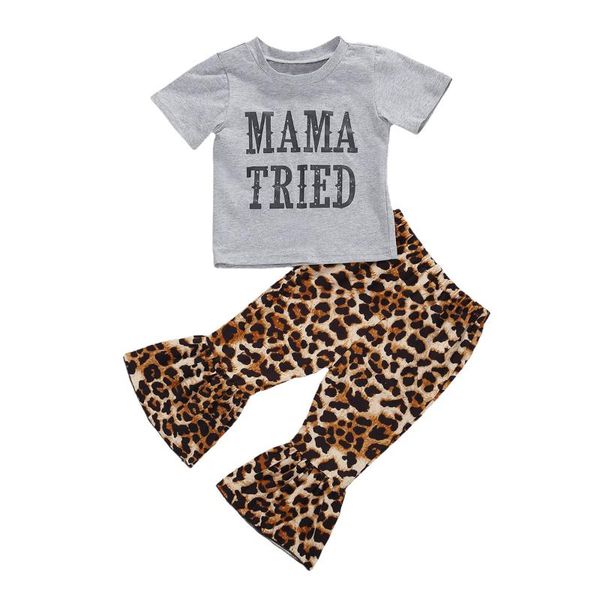 clothing sets 0-3y toddler baby girls summer clothes grey short sleeve letter t shirts leopard flare pants outfit set, White
clothing sets 0-3y toddler baby girls summer clothes grey short sleeve letter t shirts leopard flare pants outfit set, White