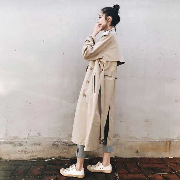 windbreaker female autumn fashion long trench coat women double-breasted loose trench coats manteau femme khaki outerwear c5641, Tan;black
windbreaker female autumn fashion long trench coat women double-breasted loose trench coats manteau femme khaki outerwear c5641, Tan;black