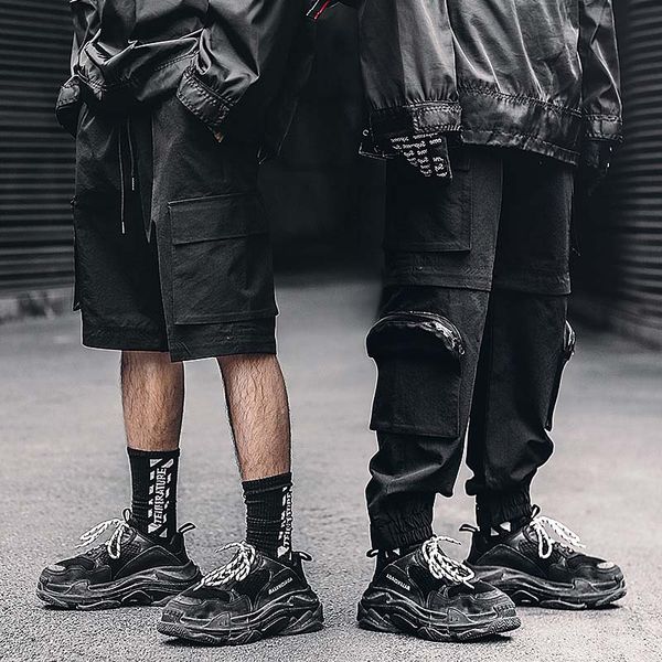 spring and summer 2020 new men's casual pants function multi pocket cargo joggers overalls loose sweatpants removable trousers, Black
spring and summer 2020 new men's casual pants function multi pocket cargo joggers overalls loose sweatpants removable trousers, Black