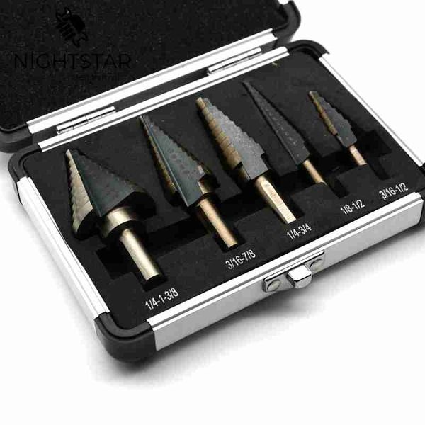 5pcs hss cobalt multiple hole 50 sizes step drill bit set tools 1/4-1-3/8 3/16-7/8 1/4-3/4 1/8-1/2 3/16-1/2 drill bits
5pcs hss cobalt multiple hole 50 sizes step drill bit set tools 1/4-1-3/8 3/16-7/8 1/4-3/4 1/8-1/2 3/16-1/2 drill bits