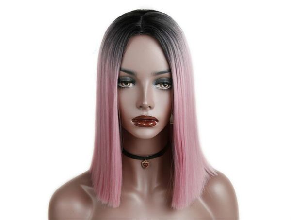 ombre wigs pink/brown straight shoulder longth synthetic wigs heat resistant hair for women cosplay or party, Black
ombre wigs pink/brown straight shoulder longth synthetic wigs heat resistant hair for women cosplay or party, Black