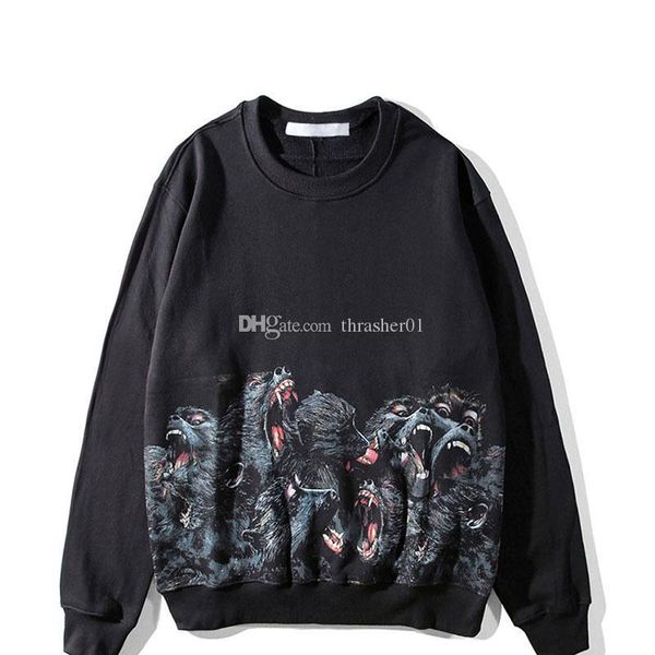 19ss известного дизайнера mens толстовки мода мужчины женщина повседневной куртка пара осень сыпучая толстовки сердитый обезьяна печати толс, Black
19ss известного дизайнера mens толстовки мода мужчины женщина повседневной куртка пара осень сыпучая толстовки сердитый обезьяна печати толс, Black