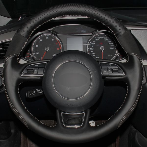 black natural leather black suede car steering wheel cover for audi a1 a3 a5 a7
black natural leather black suede car steering wheel cover for audi a1 a3 a5 a7