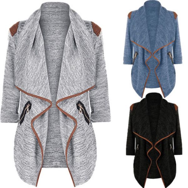 women men autumn long sleeve knitted cardigan coats ladies casual zipper loose solid pullover fit jackets size m-3xl, Black;brown
women men autumn long sleeve knitted cardigan coats ladies casual zipper loose solid pullover fit jackets size m-3xl, Black;brown