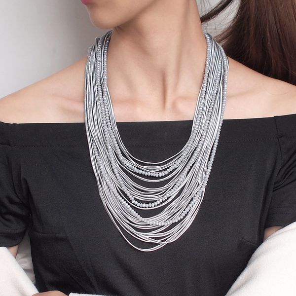 handmade beaded multi-layer exaggerated necklace popular in europe and america fy19072912, Golden;silver
handmade beaded multi-layer exaggerated necklace popular in europe and america fy19072912, Golden;silver