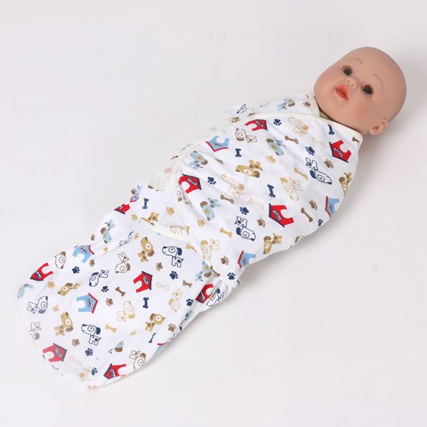 Baby Blanket Swaddle Cotton Printing Sleeping Bags Ewborn Sack Sleep Set Warp Soft For Infants Diaper Cocoon 0-3m