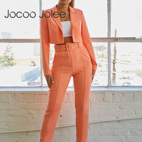jocoo jolee women fashion two pieces sets trousers & cropped blazer 2019 spring autumn short coats with sashes pant suit sets, White;black
jocoo jolee women fashion two pieces sets trousers & cropped blazer 2019 spring autumn short coats with sashes pant suit sets, White;black