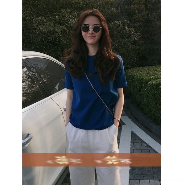 espera narrow shoulder basictee fashionable pure color short sleeve t-shirt women's loose half sleeve t-shirt fashionable, White
espera narrow shoulder basictee fashionable pure color short sleeve t-shirt women's loose half sleeve t-shirt fashionable, White