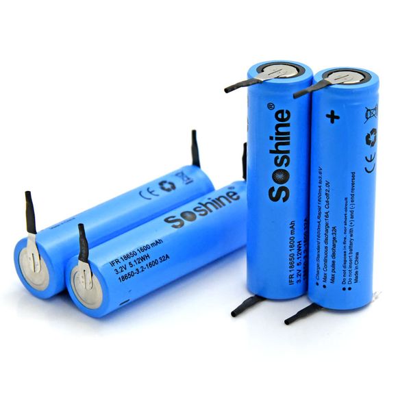 4pcs soshine lifepo4 18650 3.2v 1600mah rechargeable battery with tab
4pcs soshine lifepo4 18650 3.2v 1600mah rechargeable battery with tab