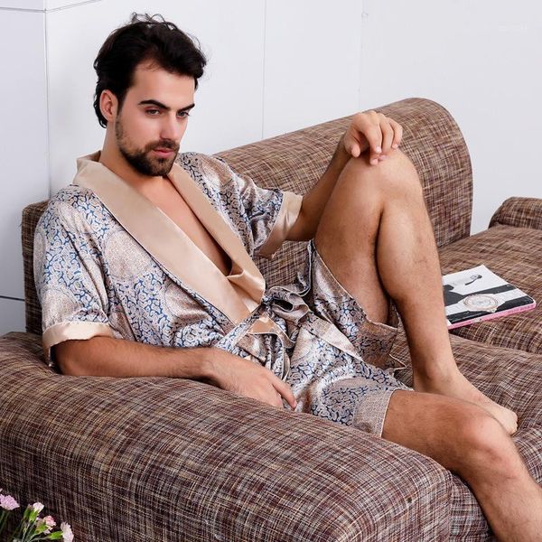 2018 men's silk nightgown robe summer short-sleeve kimono pajamas bathrobe mens print plus size 5xl satin home clothes male1, Black;brown
2018 men's silk nightgown robe summer short-sleeve kimono pajamas bathrobe mens print plus size 5xl satin home clothes male1, Black;brown