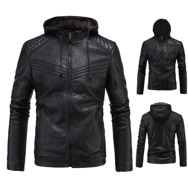 new autumn winter men casual leather jacket bomber stand collar polyester jacket biker motorcycle zipper outwear hoodie coat, Black;brown
new autumn winter men casual leather jacket bomber stand collar polyester jacket biker motorcycle zipper outwear hoodie coat, Black;brown