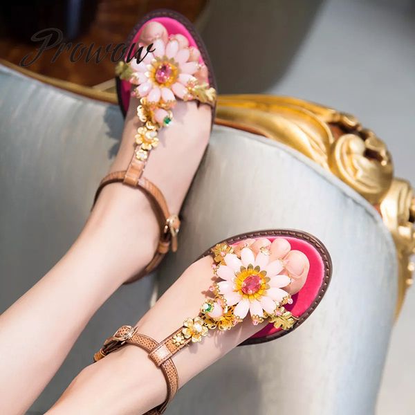 prowow 2020 new fashion women's shoes leather three-dimensional flower sandals, Black
prowow 2020 new fashion women's shoes leather three-dimensional flower sandals, Black