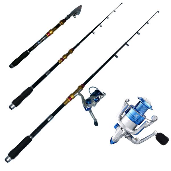 1.8m and 2.1m portabletelescopic fishing rod reel combo fishing rod + spinning reel
1.8m and 2.1m portabletelescopic fishing rod reel combo fishing rod + spinning reel
