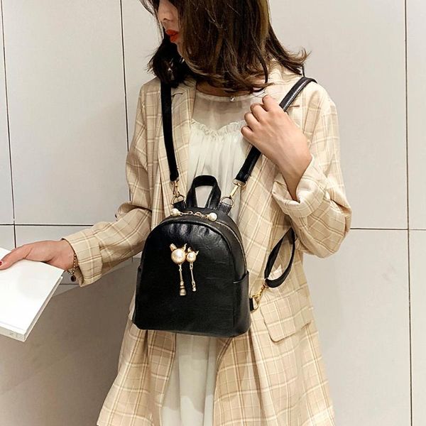 casual pu leather backpacks women pearls decor knapsack preppy style shoulder school bags small rucksack travel daily
casual pu leather backpacks women pearls decor knapsack preppy style shoulder school bags small rucksack travel daily