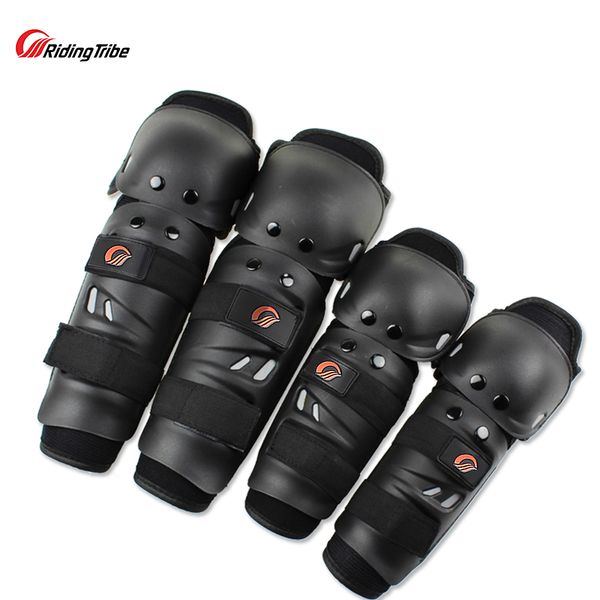 

riding tribe motorcycle knee pads elbow pads motocross protective gears moto rider hands and leg protection shin guards hx-p01, Black;gray