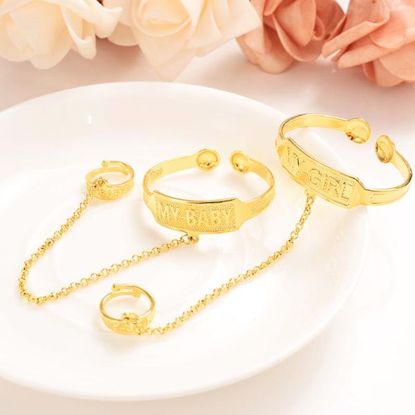dubai gold stamp baby bangle child bracelet with ring for kids african children bairn jewelry baby mideast arab gift, Black
dubai gold stamp baby bangle child bracelet with ring for kids african children bairn jewelry baby mideast arab gift, Black