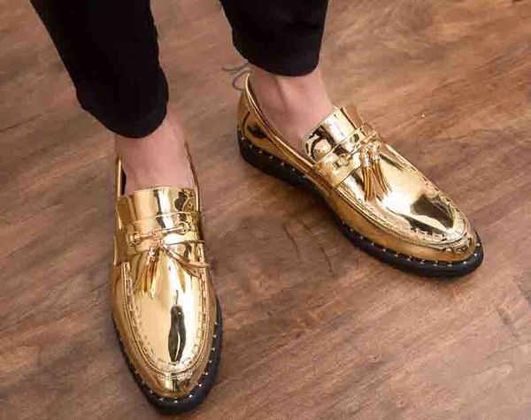 men fashion gold shining glossy rivet pu leather shoes male homecoming dress wedding gentleman shoes, Black
men fashion gold shining glossy rivet pu leather shoes male homecoming dress wedding gentleman shoes, Black