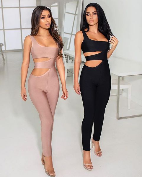beige and black color ladies hl bandage jumpsuits hollow out bodycon jumpsuits celebrity fashion wear, Black;white
beige and black color ladies hl bandage jumpsuits hollow out bodycon jumpsuits celebrity fashion wear, Black;white