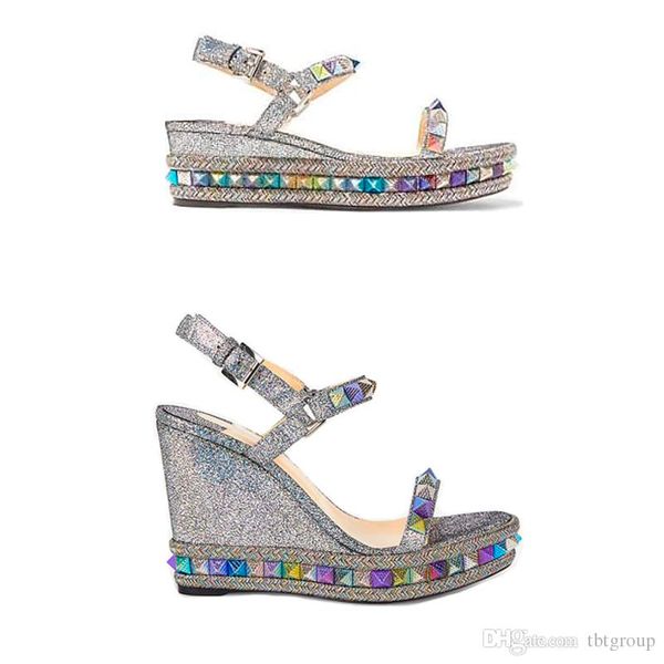 designers espadrille wedge sandals red bottom women high heel platform shoes summer luxury silver glitter-covered leather shoes 25 color, Black
designers espadrille wedge sandals red bottom women high heel platform shoes summer luxury silver glitter-covered leather shoes 25 color, Black