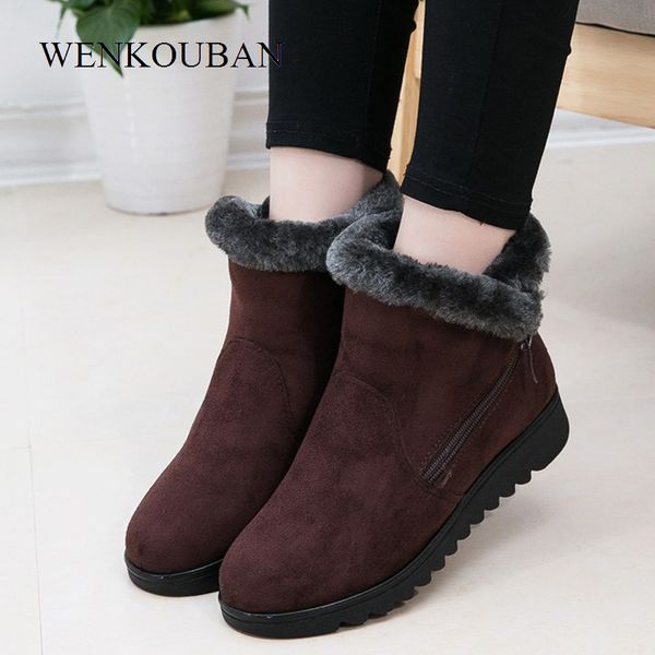 women boots warm plush ankle boots winter fur platform snow ladies comfort zip shoes botas mujer invierno 2019, Black
women boots warm plush ankle boots winter fur platform snow ladies comfort zip shoes botas mujer invierno 2019, Black
