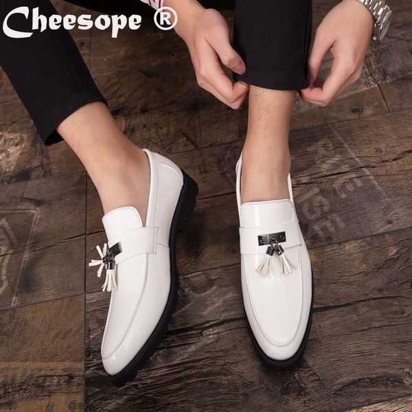luxury men's dress shoes 2020 new trend fashion metal tassel men business wedding formal white leather shoes men loafers, Black
luxury men's dress shoes 2020 new trend fashion metal tassel men business wedding formal white leather shoes men loafers, Black