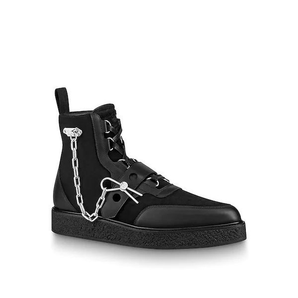 creeper ankle boots women men latest designer boots golden chain reaction sneakers decoration size 35-45 for lovers model hx01, Black
creeper ankle boots women men latest designer boots golden chain reaction sneakers decoration size 35-45 for lovers model hx01, Black