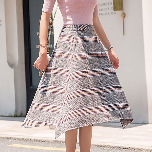 plaid woolen women skirt female autumn and winter retro loose vintage casual loose ankle length skirts1, Black
plaid woolen women skirt female autumn and winter retro loose vintage casual loose ankle length skirts1, Black