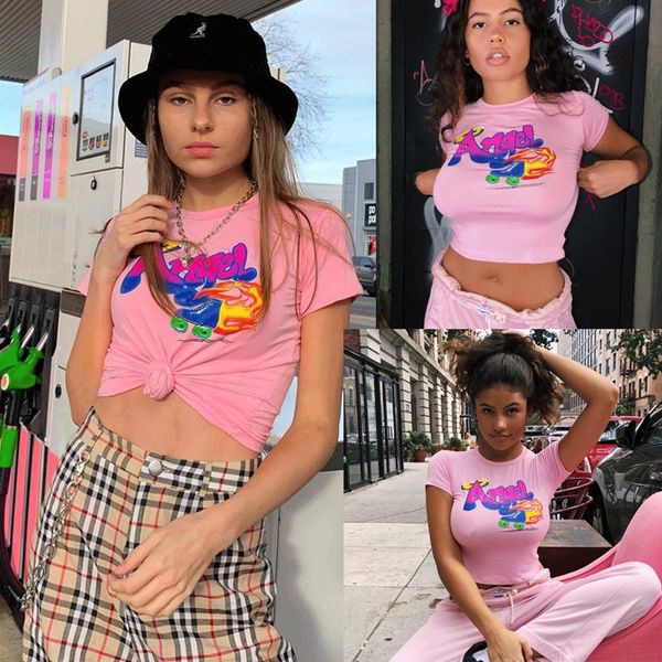 neck hip crop cartoon letters women sweet shirt t hop cotton o printed short tee harajuku style fashion sleeve kqgdc, Black
neck hip crop cartoon letters women sweet shirt t hop cotton o printed short tee harajuku style fashion sleeve kqgdc, Black