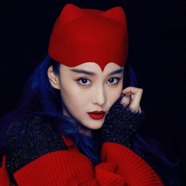 headwear wool felt beret small women hat for dance fashion red fascinator like a cat, Blue;gray
headwear wool felt beret small women hat for dance fashion red fascinator like a cat, Blue;gray