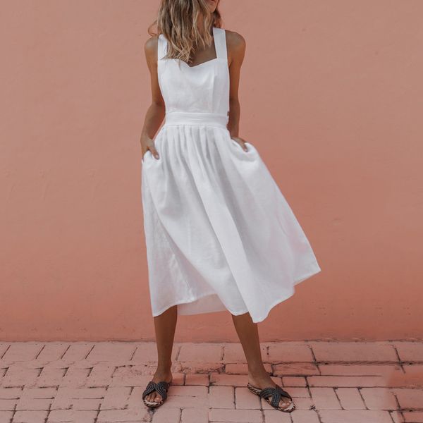 fashion summer solid strap dress splicing button swing dress sundress women's casual evening party vestido de festa, Black;gray
fashion summer solid strap dress splicing button swing dress sundress women's casual evening party vestido de festa, Black;gray