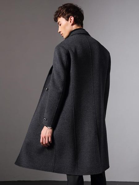 men's wool & blends 2021 double breasted coat men face long jacket blazer mens coats and jackets abrigo hombre kj1576, Black
men's wool & blends 2021 double breasted coat men face long jacket blazer mens coats and jackets abrigo hombre kj1576, Black