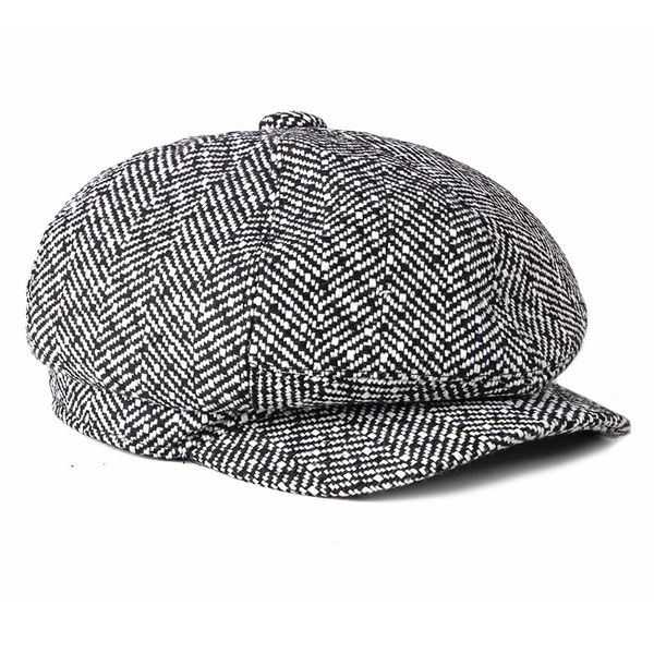 autumn and winter knitted wool hat women's british fashion octagonal hat men's beret cap painter, Blue;gray
autumn and winter knitted wool hat women's british fashion octagonal hat men's beret cap painter, Blue;gray