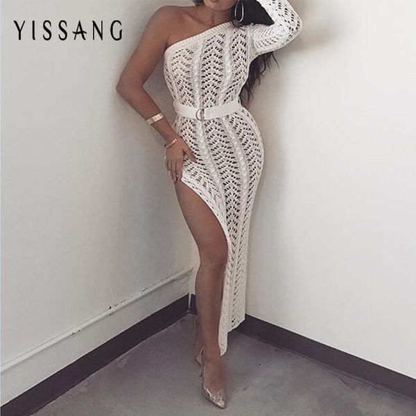 yissang sexy выдалбливают вязаный свитер платье женщины off одно плечо пояса длинные split партии макси платья женский элегантная летняя, Black;gray
yissang sexy выдалбливают вязаный свитер платье женщины off одно плечо пояса длинные split партии макси платья женский элегантная летняя, Black;gray