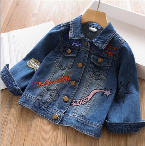 girls denim jacket 2020 autumn kids cotton coats cartoon letter children coats fashion boutique kids clothing, Blue;gray
girls denim jacket 2020 autumn kids cotton coats cartoon letter children coats fashion boutique kids clothing, Blue;gray