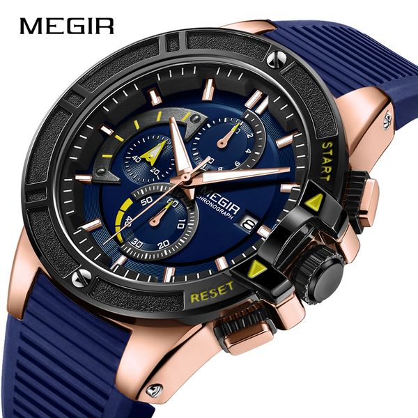 megir men's watch sports quartz watches silicone strap chronograph waterproof wrist watch brand relogio masculino, Slivery;brown
megir men's watch sports quartz watches silicone strap chronograph waterproof wrist watch brand relogio masculino, Slivery;brown