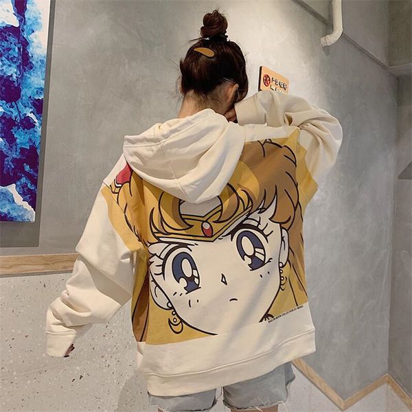 new anime sailor moon hoodie fashion cartoon cute girl women fleece autumn winter coat, Black
new anime sailor moon hoodie fashion cartoon cute girl women fleece autumn winter coat, Black