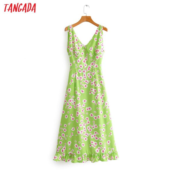 tangada fashion women floral print green beach dress 2020 v neck ruffles midi summer dress vestidos 2f74, Black;gray
tangada fashion women floral print green beach dress 2020 v neck ruffles midi summer dress vestidos 2f74, Black;gray