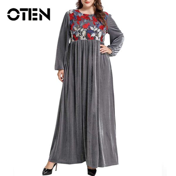oten high waist dress for women muslim abayas casual long sleeves embroidery elegant gray robe female patchwork ladies 2020 new, Red
oten high waist dress for women muslim abayas casual long sleeves embroidery elegant gray robe female patchwork ladies 2020 new, Red