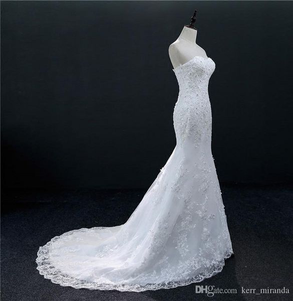 beaded lace mermaid wedding dresses bridal gowns 2020 sweetheart wedding gowns with appliques lace up fast shipping dh71, White
beaded lace mermaid wedding dresses bridal gowns 2020 sweetheart wedding gowns with appliques lace up fast shipping dh71, White