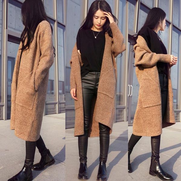 stylish casual shopping street with pockets knitted sweater knee length autumn dating long sleeve women cardigan, White
stylish casual shopping street with pockets knitted sweater knee length autumn dating long sleeve women cardigan, White