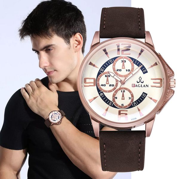 fashion men quartz watch leather clock blu ray glass wristwatch, Slivery;brown
fashion men quartz watch leather clock blu ray glass wristwatch, Slivery;brown