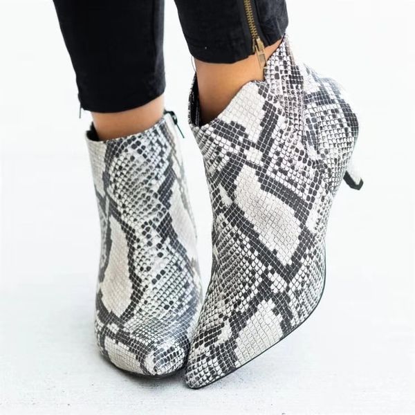 new 2020 women's ankle boots leopard women pointed toe ladies chunky high heel female shoes woman footwear plus size 35-43 snake, Black
new 2020 women's ankle boots leopard women pointed toe ladies chunky high heel female shoes woman footwear plus size 35-43 snake, Black