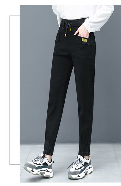 black ash han edition hole bigger sizes of tall waist cultivate one's morality spring new age reduction fat mm long denim trousers, Blue
black ash han edition hole bigger sizes of tall waist cultivate one's morality spring new age reduction fat mm long denim trousers, Blue