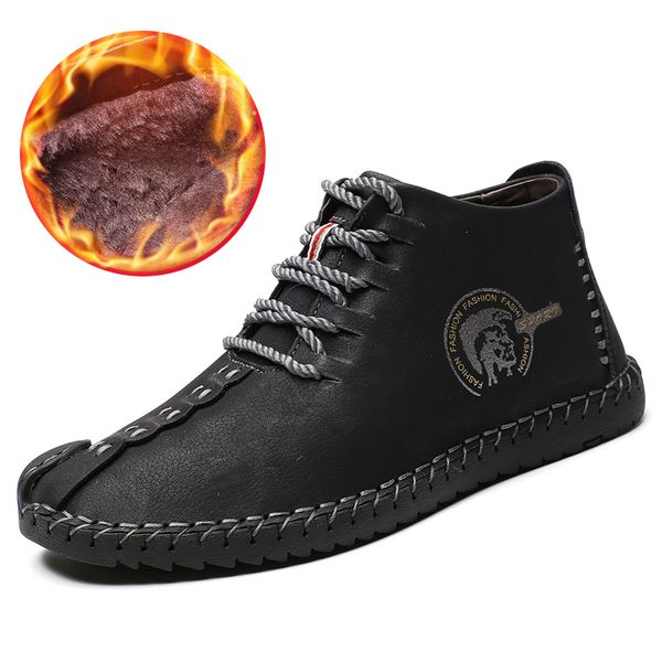 2019 fashion keep warm winter men boots quality split leather casual men shoes plush rubber boots men waterproof big size, Black
2019 fashion keep warm winter men boots quality split leather casual men shoes plush rubber boots men waterproof big size, Black