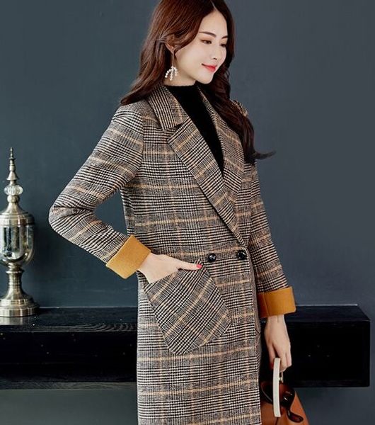 женская классический двухместный брестед нагрудные воротник пальто с длинным рукавом плед blazer верхняя одежда, White
женская классический двухместный брестед нагрудные воротник пальто с длинным рукавом плед blazer верхняя одежда, White