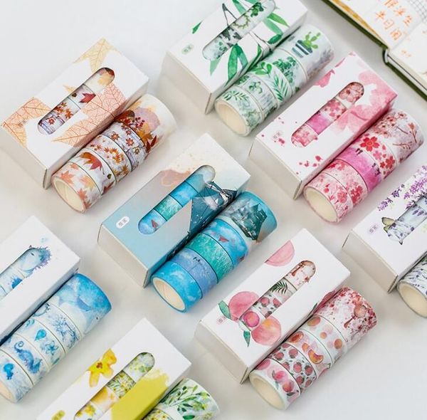 5 pcs/box beautiful flower washi tape diy decoration scrapbooking planner masking wall tapes adhesive tapes label sticker stationery
5 pcs/box beautiful flower washi tape diy decoration scrapbooking planner masking wall tapes adhesive tapes label sticker stationery