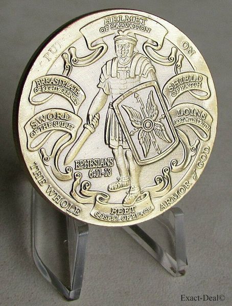 vintage christian ephesians put on the whole armor of god faith challenge coin,dhl wholesales
vintage christian ephesians put on the whole armor of god faith challenge coin,dhl wholesales