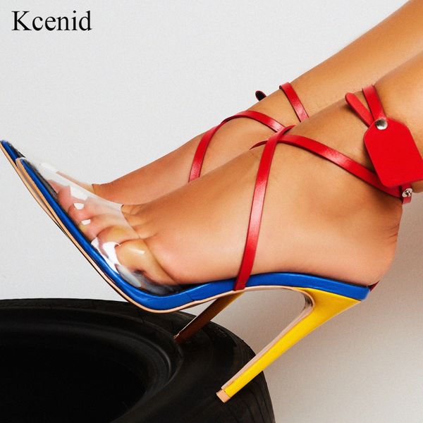 kcenid new transparent pvc pointed toe summer sandals women high heels women's shoes multi color cross-strap rivets pumps, Black
kcenid new transparent pvc pointed toe summer sandals women high heels women's shoes multi color cross-strap rivets pumps, Black